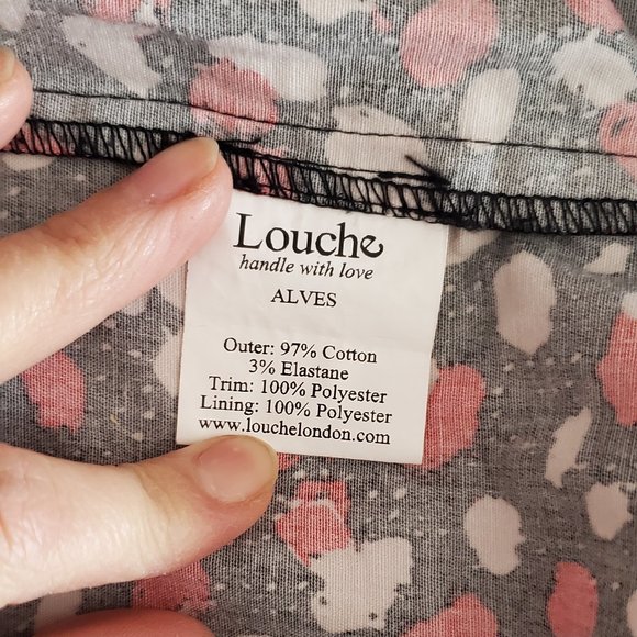 Louche Polka Dot Mini Skirt with Striped Bow - Picture 8 of 9